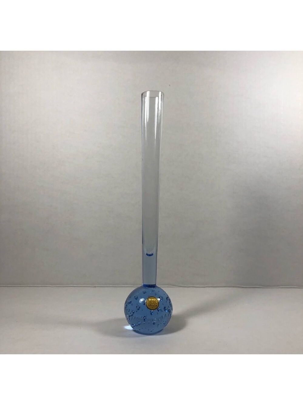 𝅺vintage Sweden glass bubble bud vase